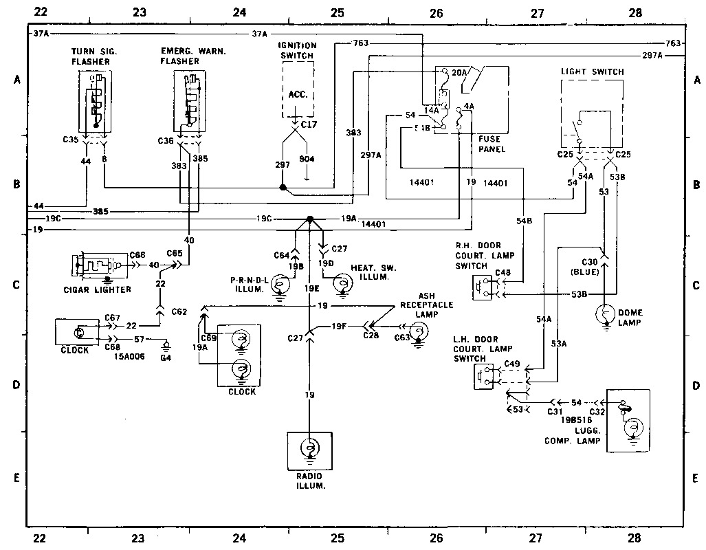 FORD ford maverick año 1976 diag4.gif Diagramas de autos ... 1970 ford f100 truck wiring diagram for headlight 