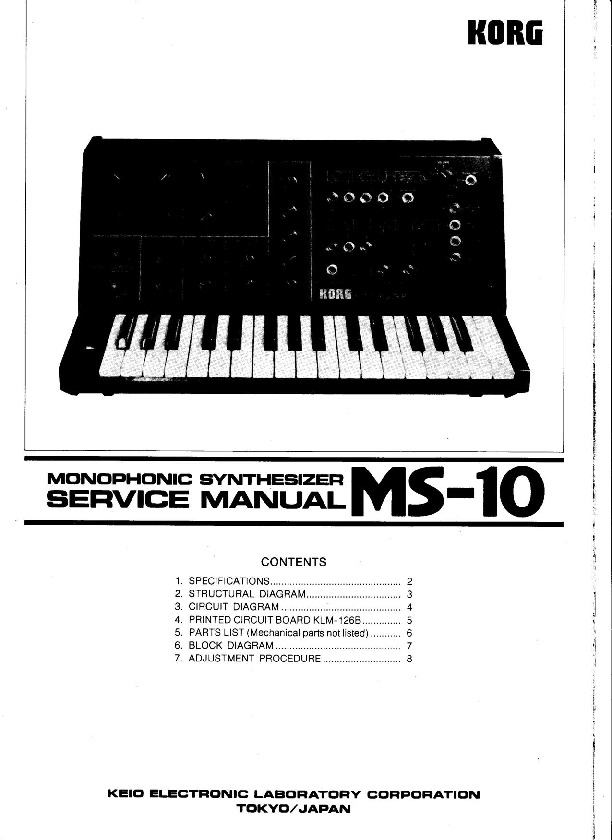 KORG MS-10 Synthesizer service manual.pdf