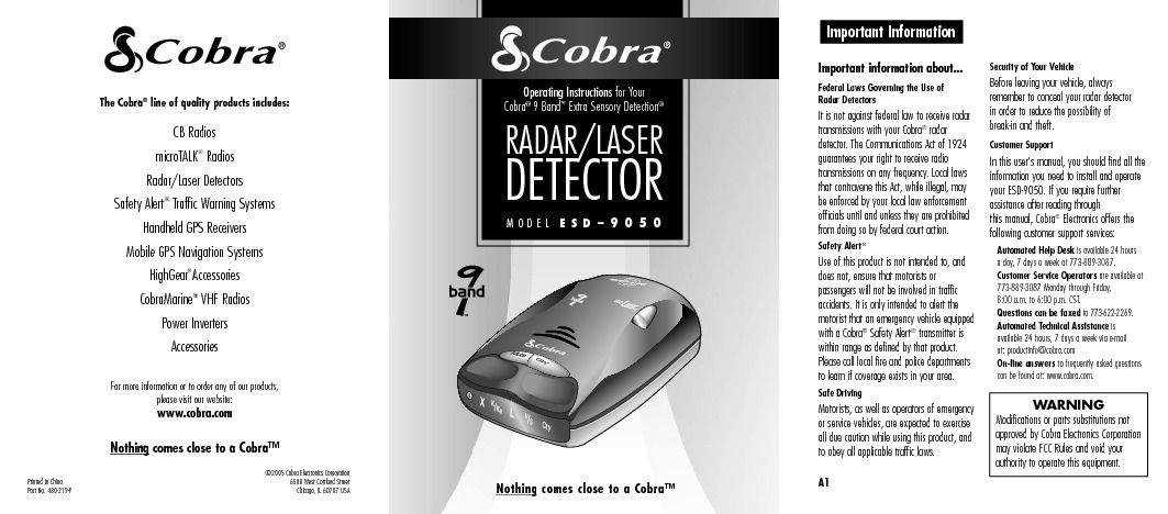 Cobra ESD9050.pdf
